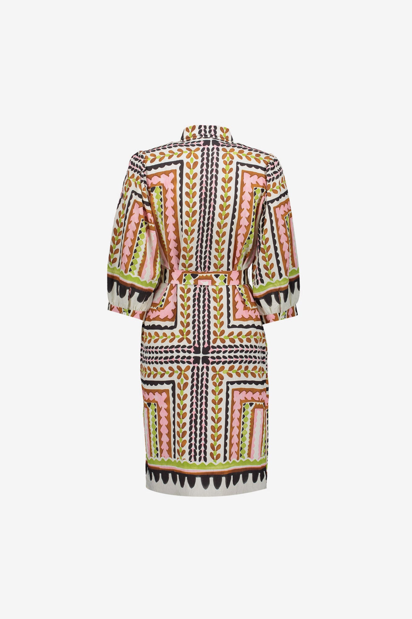 Geisha Midikleid mit Fliesenprint