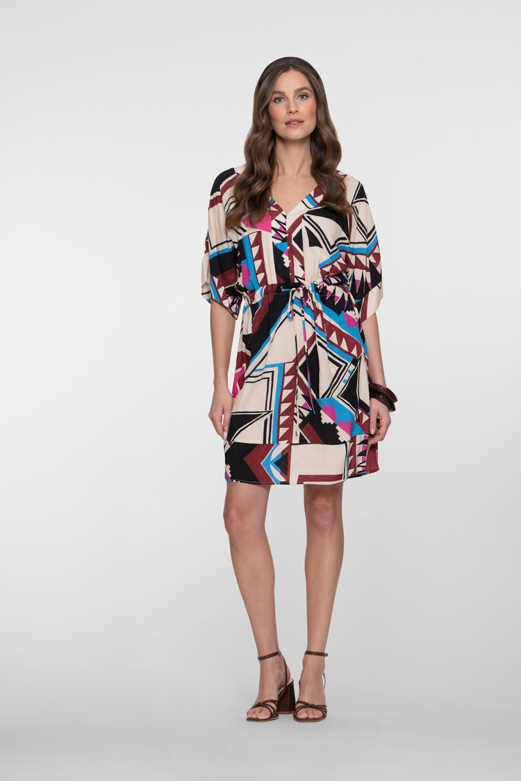 Kleid mit grafischem Print