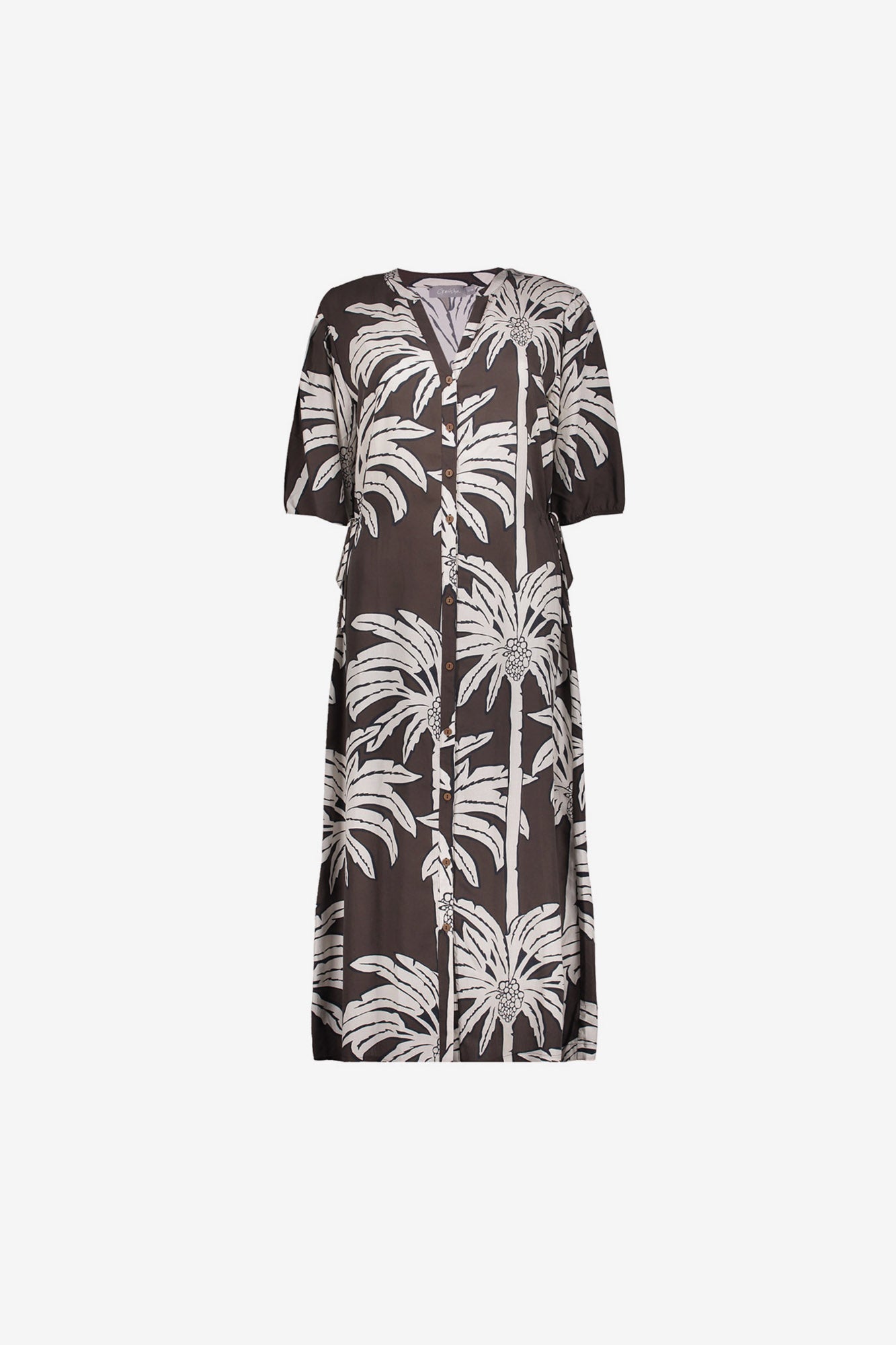 Geisha Maxikleid mit Palmenprint