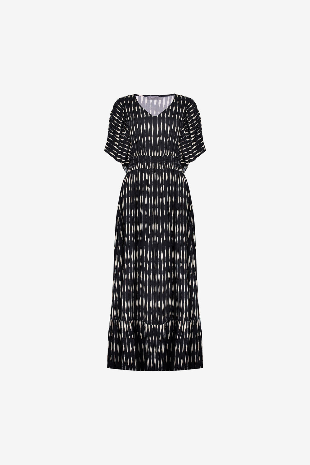 Geisha Maxikleid mit Print und Smockdetail