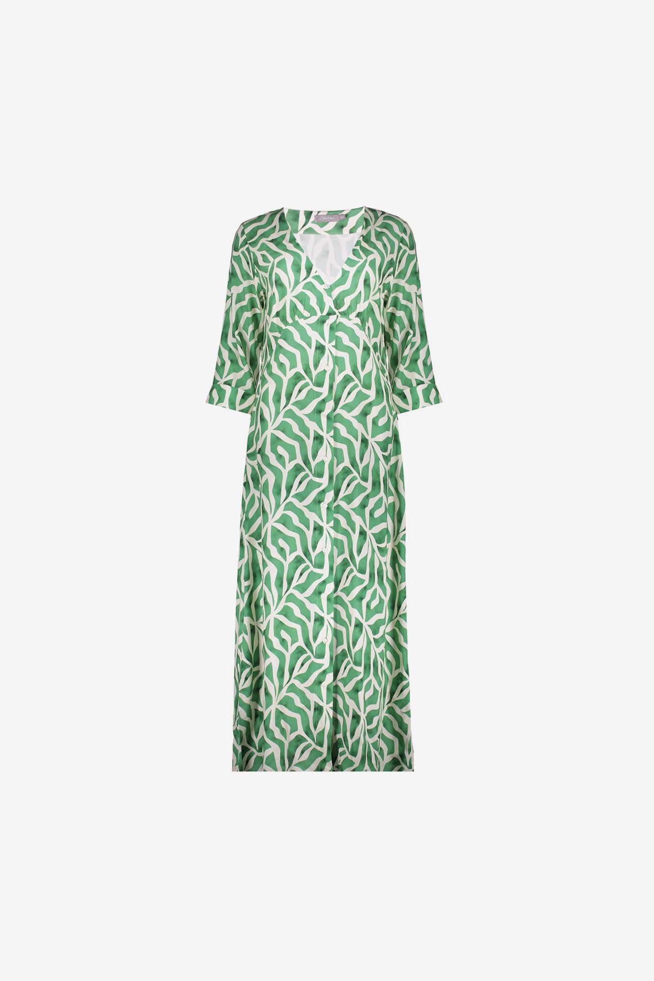 Geisha Maxikleid mit Print und V-Ausschnitt