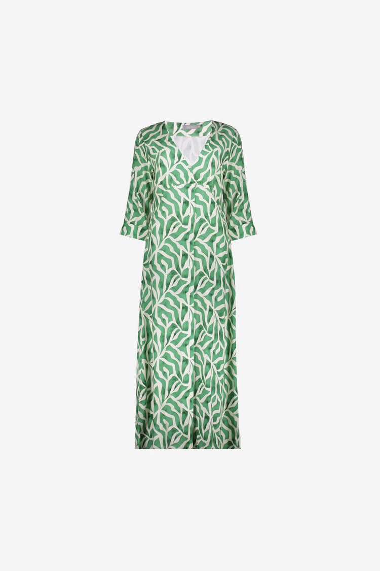 Geisha Maxikleid mit Print und V-Ausschnitt