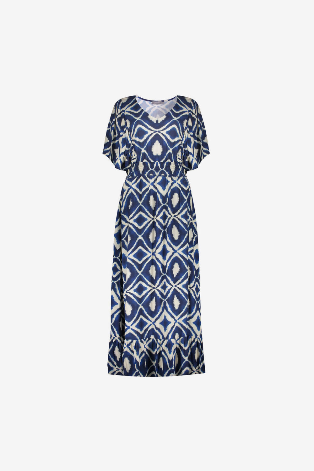 Geisha Maxikleid mit V-Ausschnitt und Aztekenprint