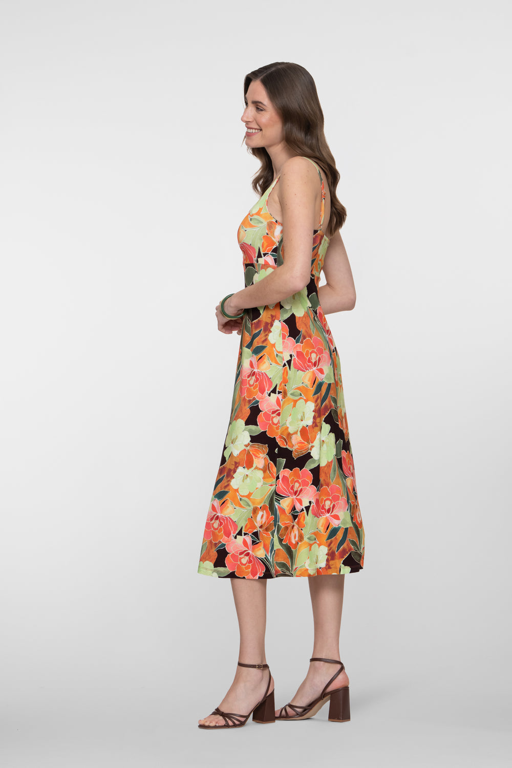 Geisha Kleid mit tropischem Print