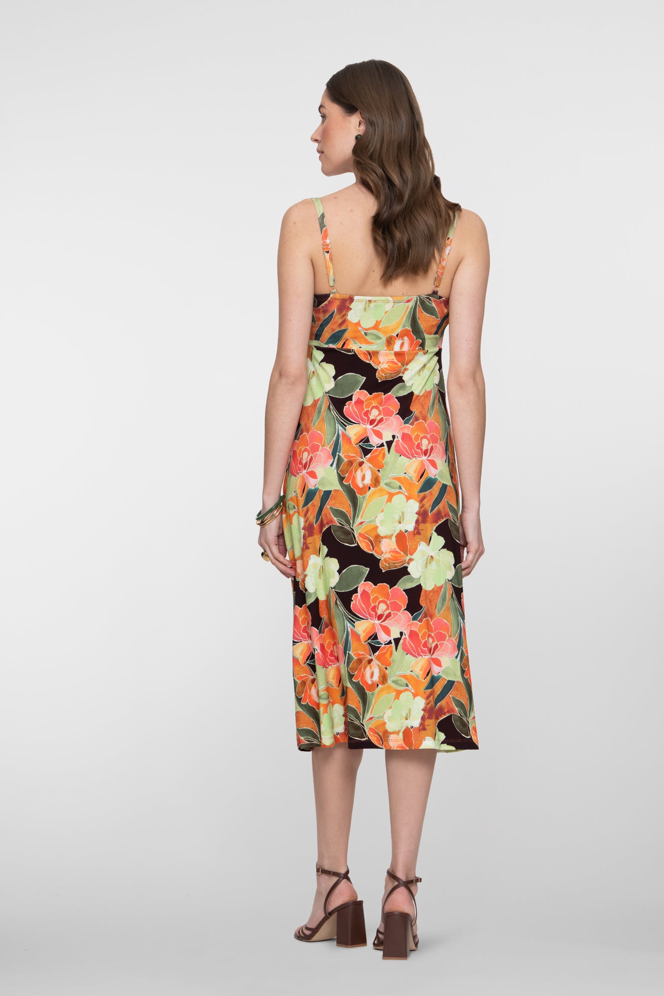 Geisha Kleid mit tropischem Print