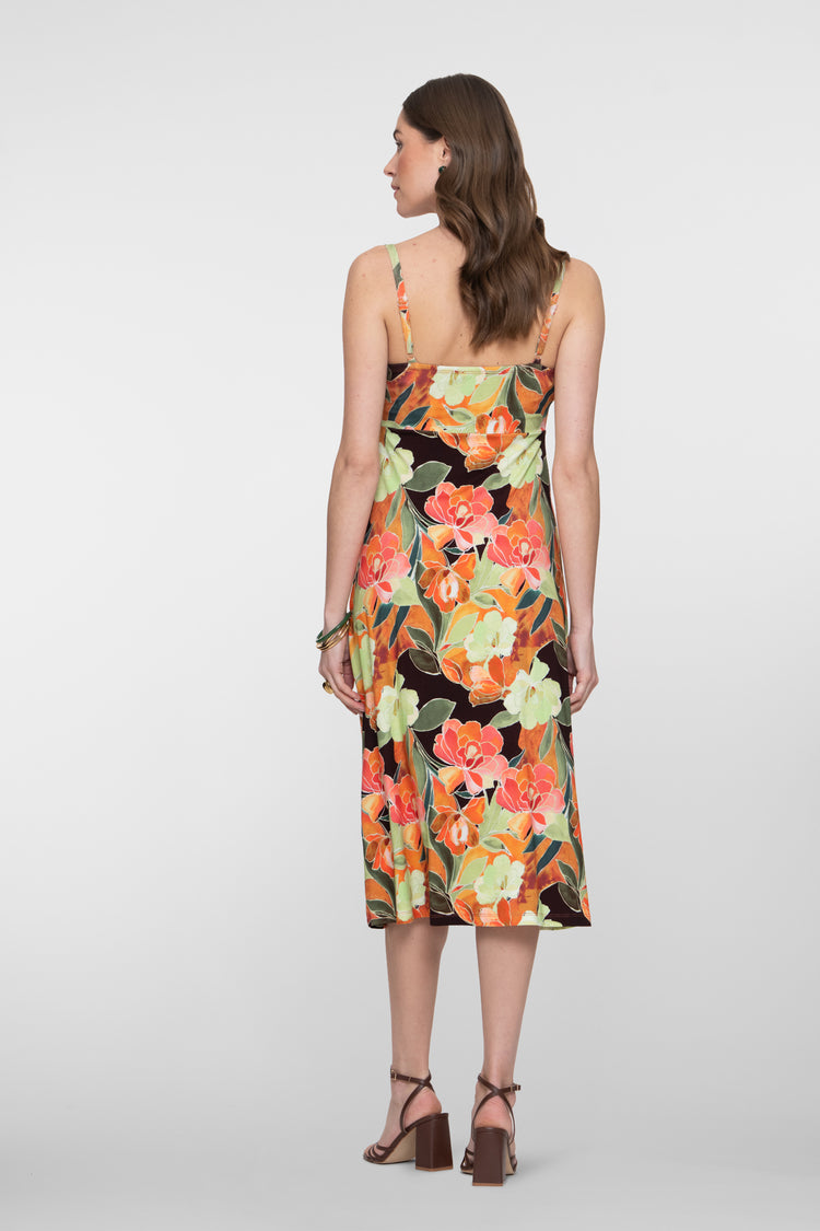 Geisha Kleid mit tropischem Print