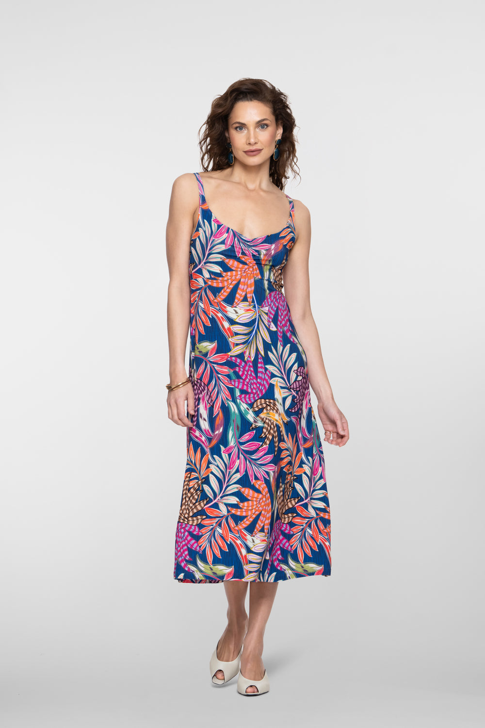 Geisha Kleid mit tropischem Print