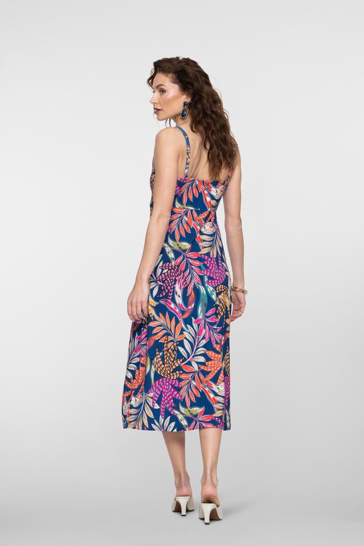 Geisha Kleid mit tropischem Print