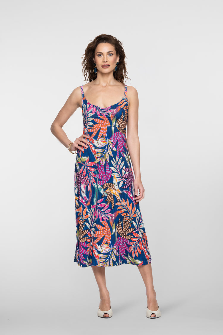 Geisha Kleid mit tropischem Print