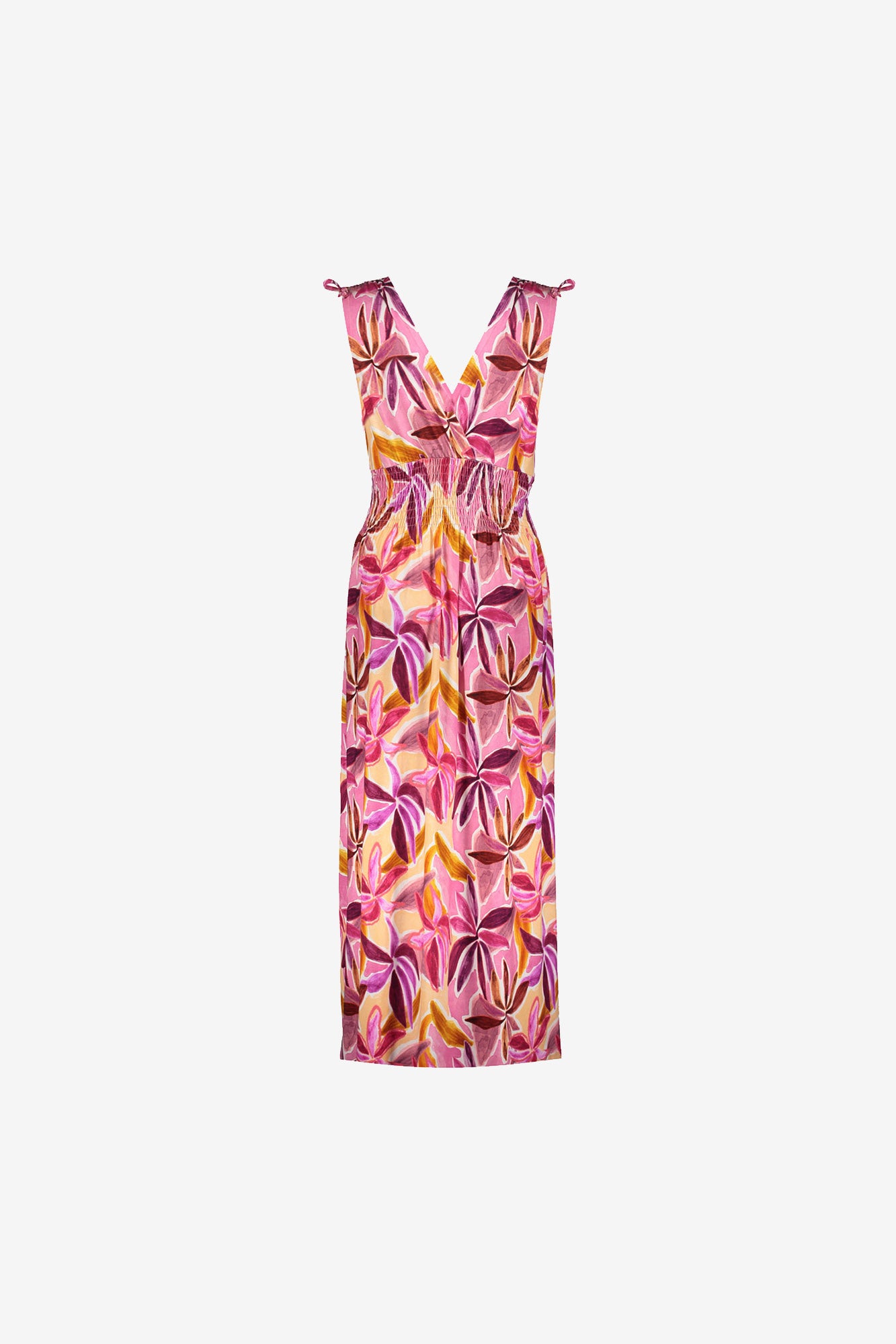 Geisha Tricot-Maxikleid mit Smock-Details