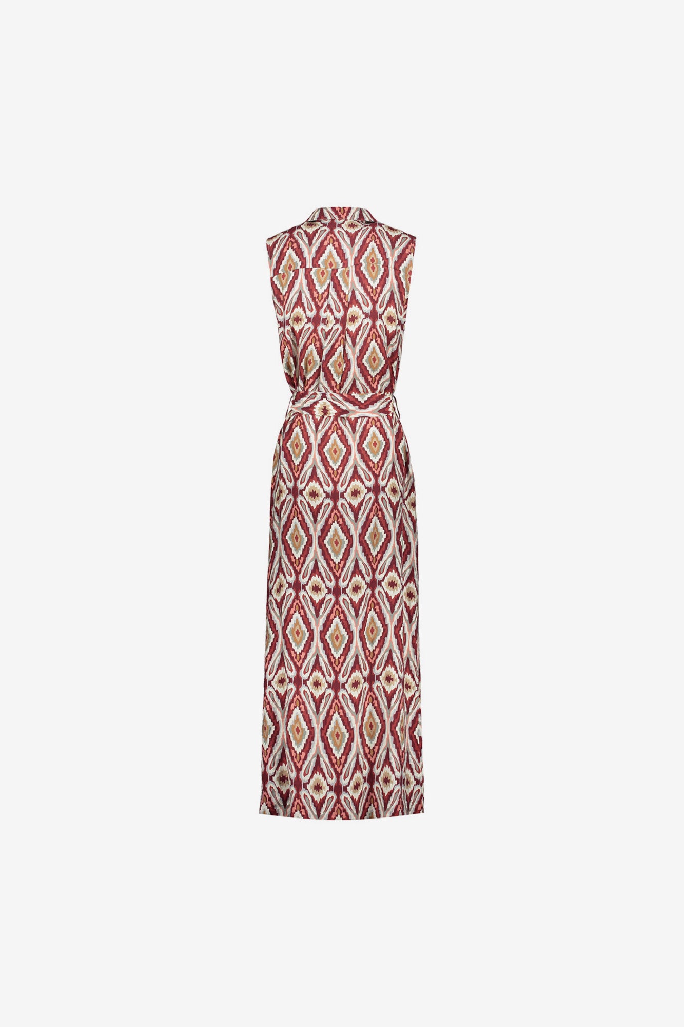 Geisha Kleid mit Ikat-Print und Bindegürtel