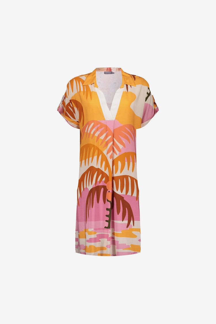 Geisha Kleid mit Palmenmuster für Frauen