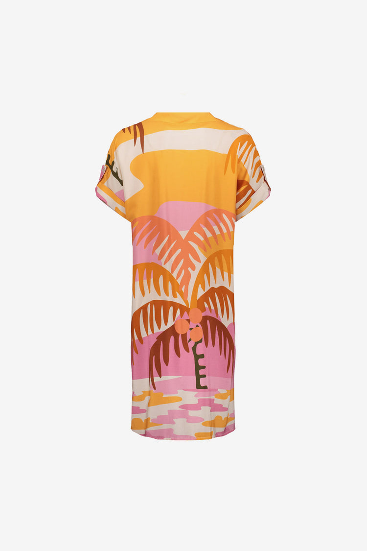 Geisha Kleid mit Palmenmuster für Frauen