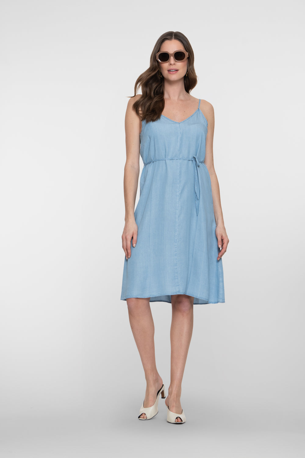 Geisha Lyocellkleid mit Spaghettiträgern und sommerlicher Ausstrahlung
