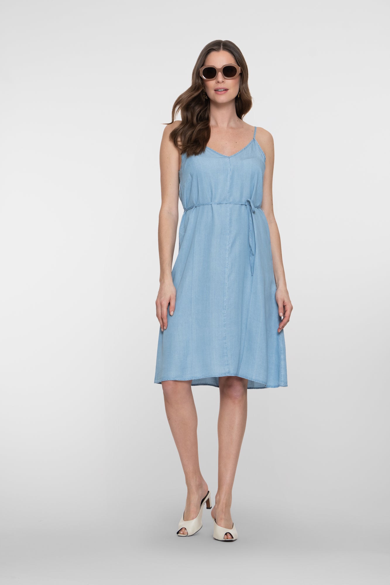 Geisha Lyocellkleid mit Spaghettiträgern und sommerlicher Ausstrahlung