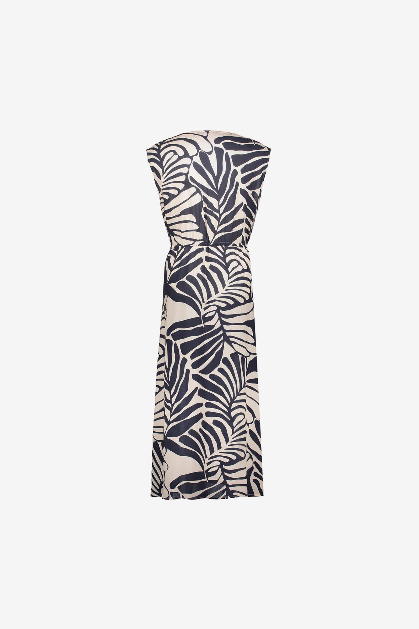 Geisha navy Midikleid mit Blattprint