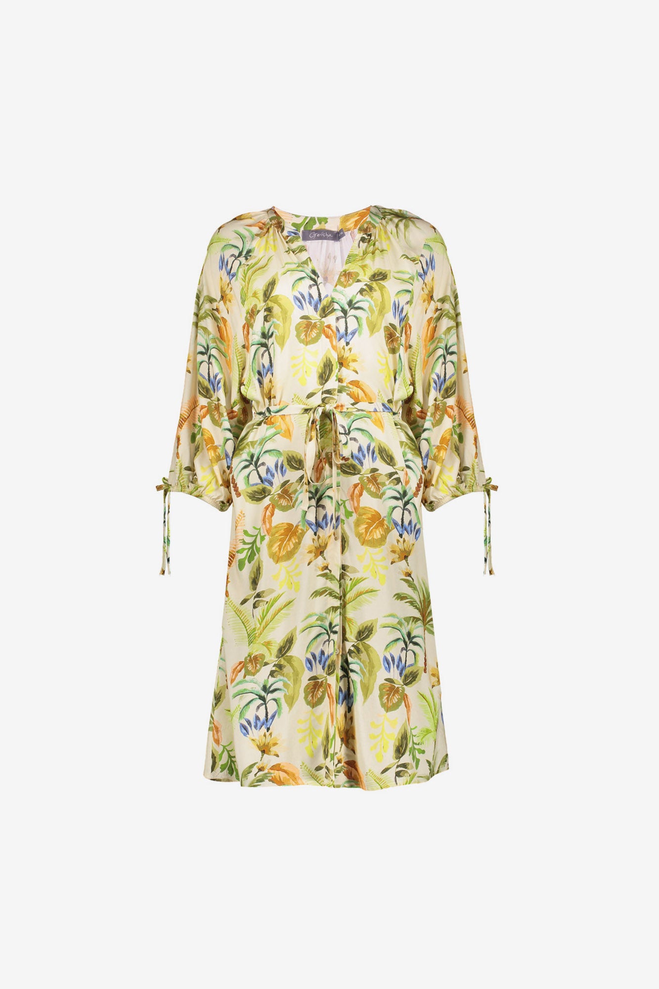 Geisha Kleid mit tropischem Druck
