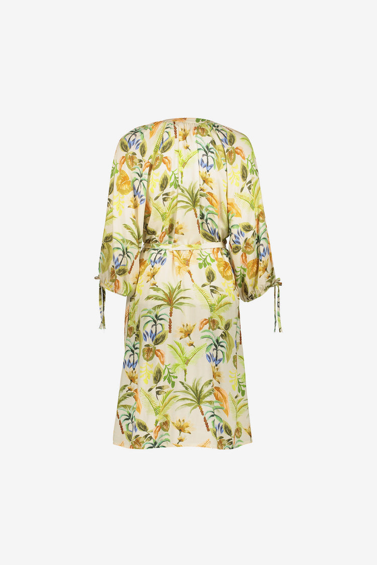 Geisha Kleid mit tropischem Druck