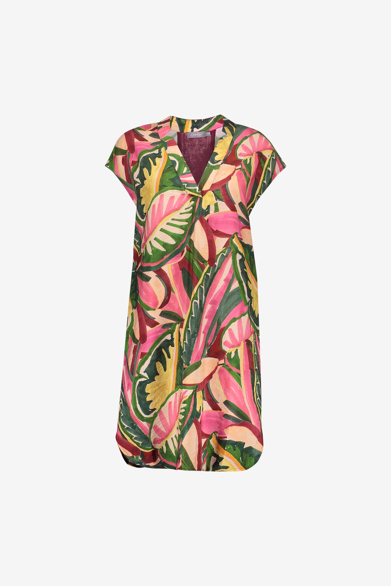 Geisha sommerliches Kleid mit V-Ausschnitt