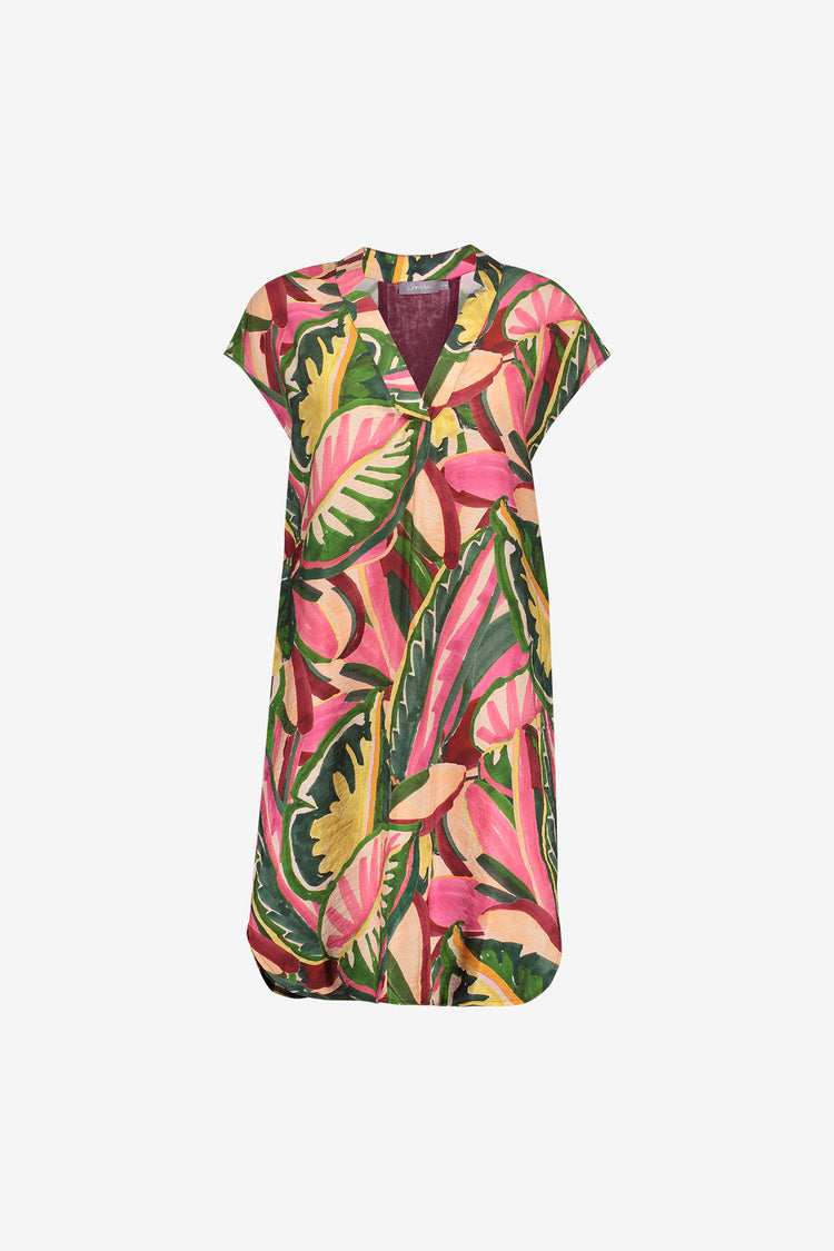 Geisha sommerliches Kleid mit V-Ausschnitt