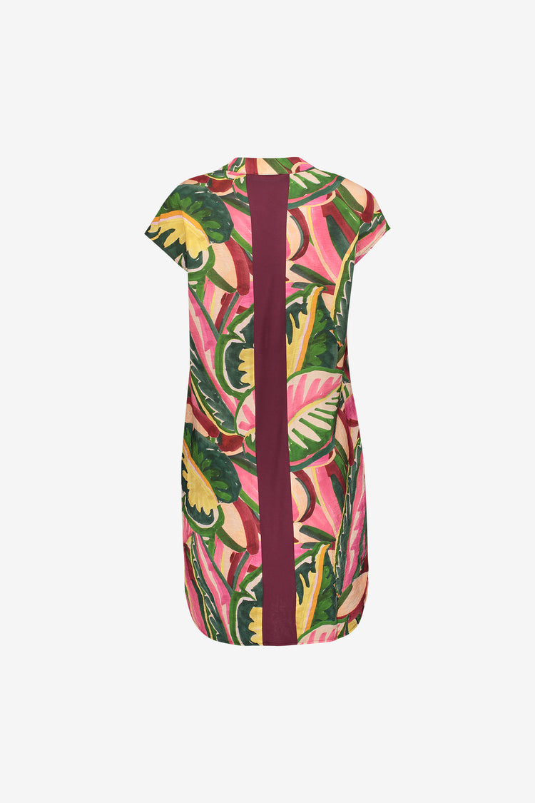 Geisha sommerliches Kleid mit V-Ausschnitt