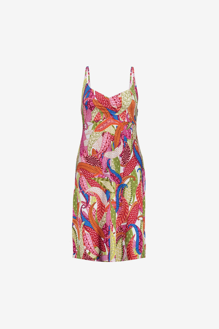 Geisha Sommerkleid mit farbenfrohem Print