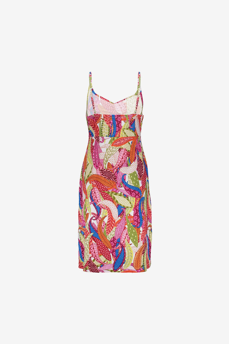 Geisha Sommerkleid mit farbenfrohem Print