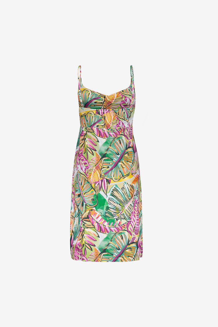 Geisha Sommerkleid mit farbenfrohem Print
