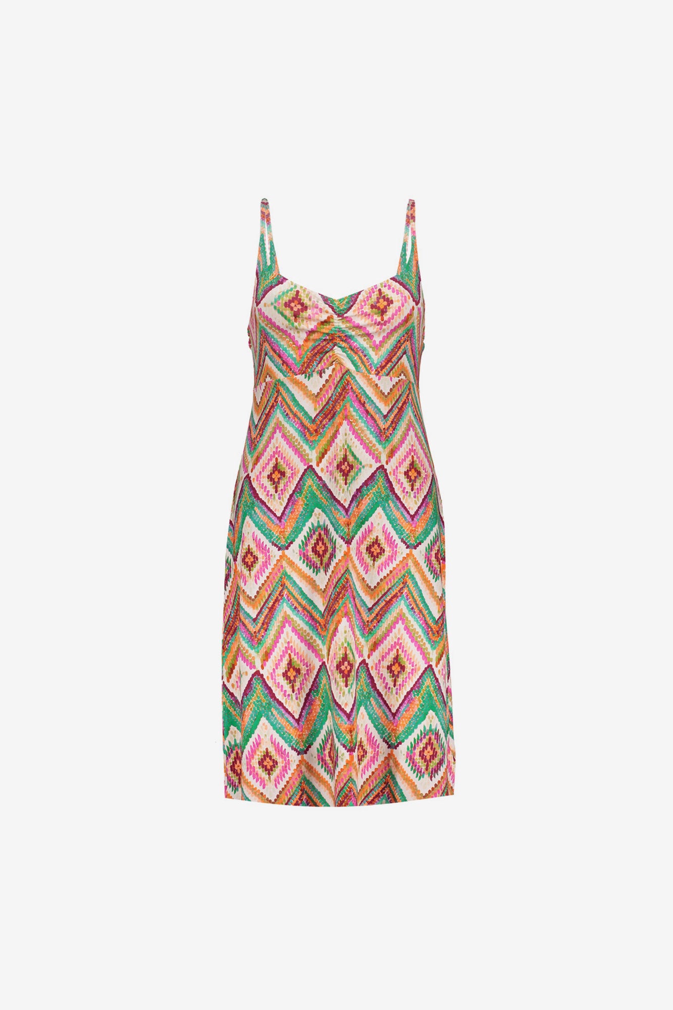 Geisha Sommerkleid mit farbenfrohem Print