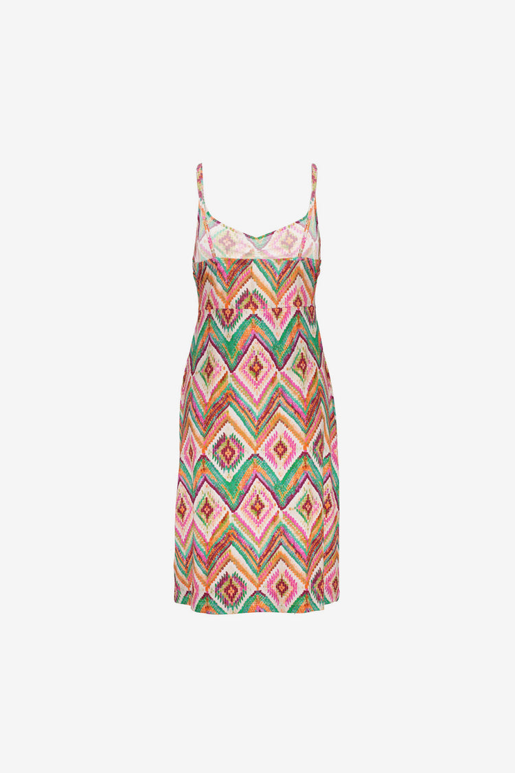 Geisha Sommerkleid mit farbenfrohem Print