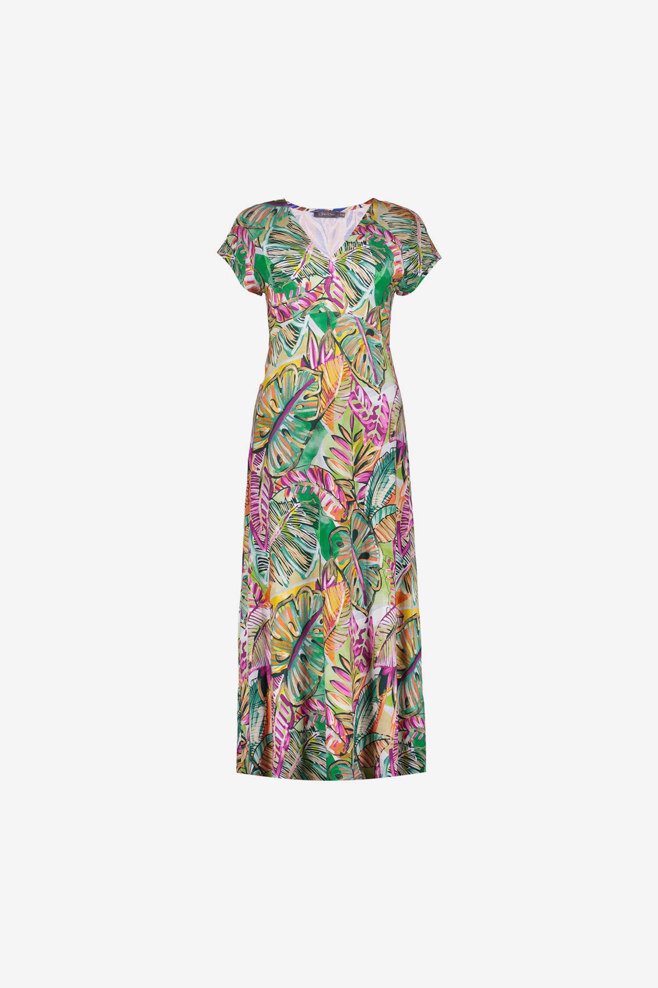 Geisha Kleid mit Print und angeschnittenen Ärmeln