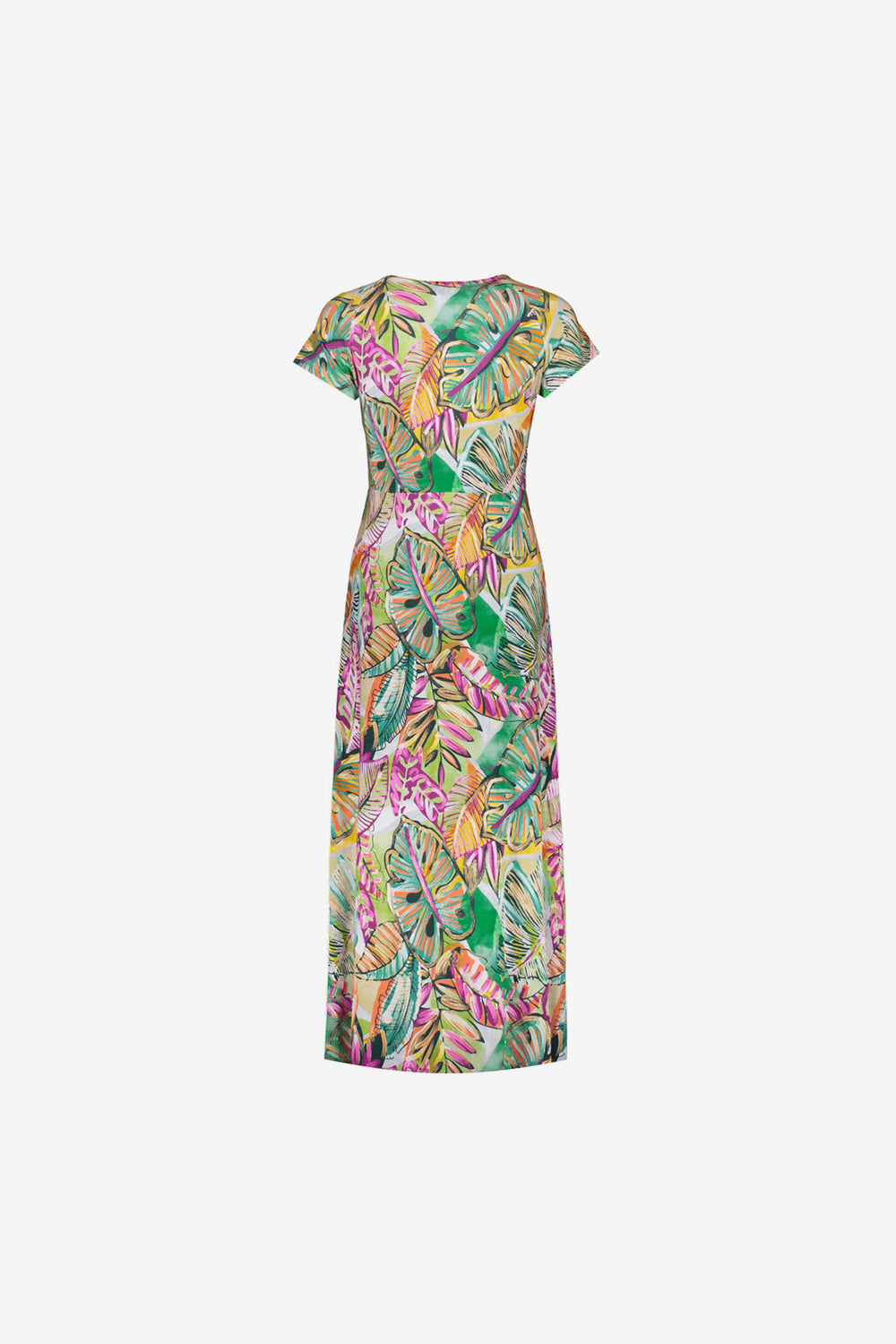 Geisha Kleid mit Print und angeschnittenen Ärmeln