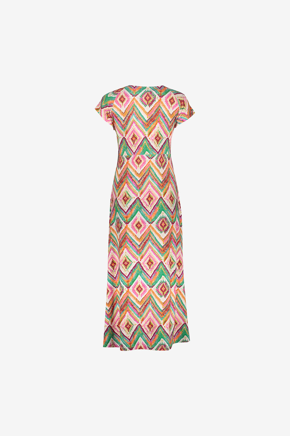 Geisha Kleid mit Print und angeschnittenen Ärmeln