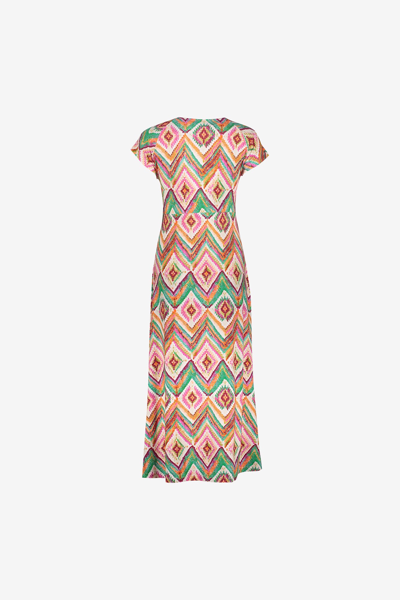 Geisha Kleid mit Print und angeschnittenen Ärmeln