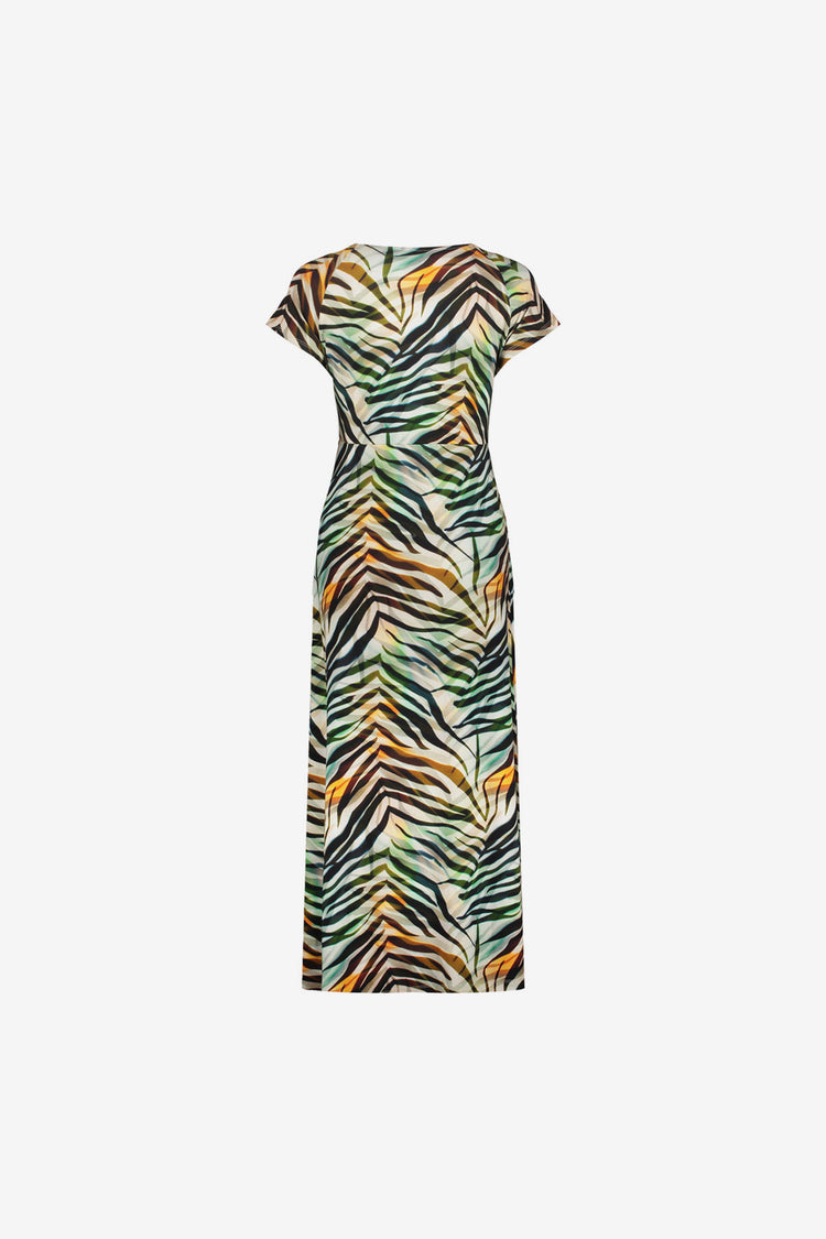 Geisha Kleid mit Print und angeschnittenen Ärmeln