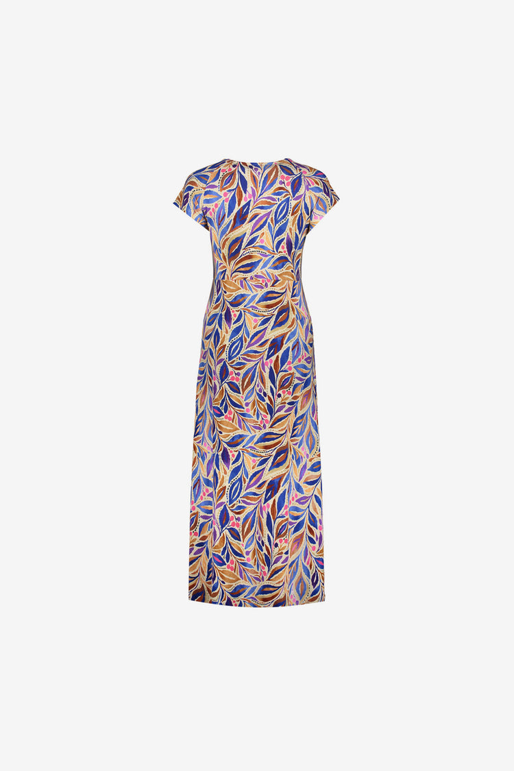Geisha Kleid mit Print und angeschnittenen Ärmeln