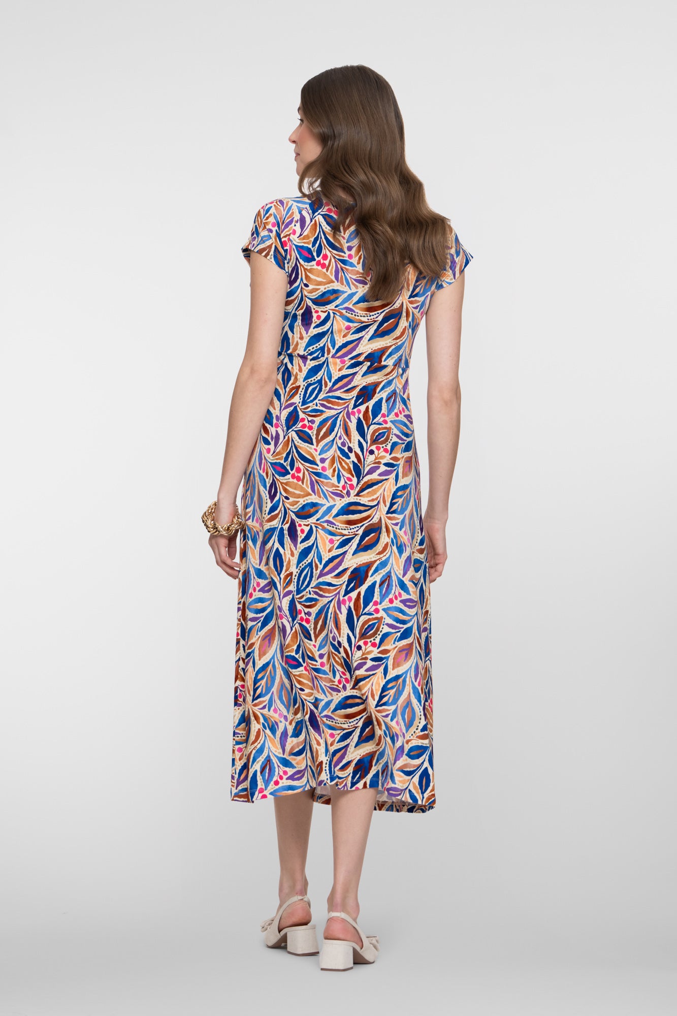 Geisha Kleid mit Print und angeschnittenen Ärmeln