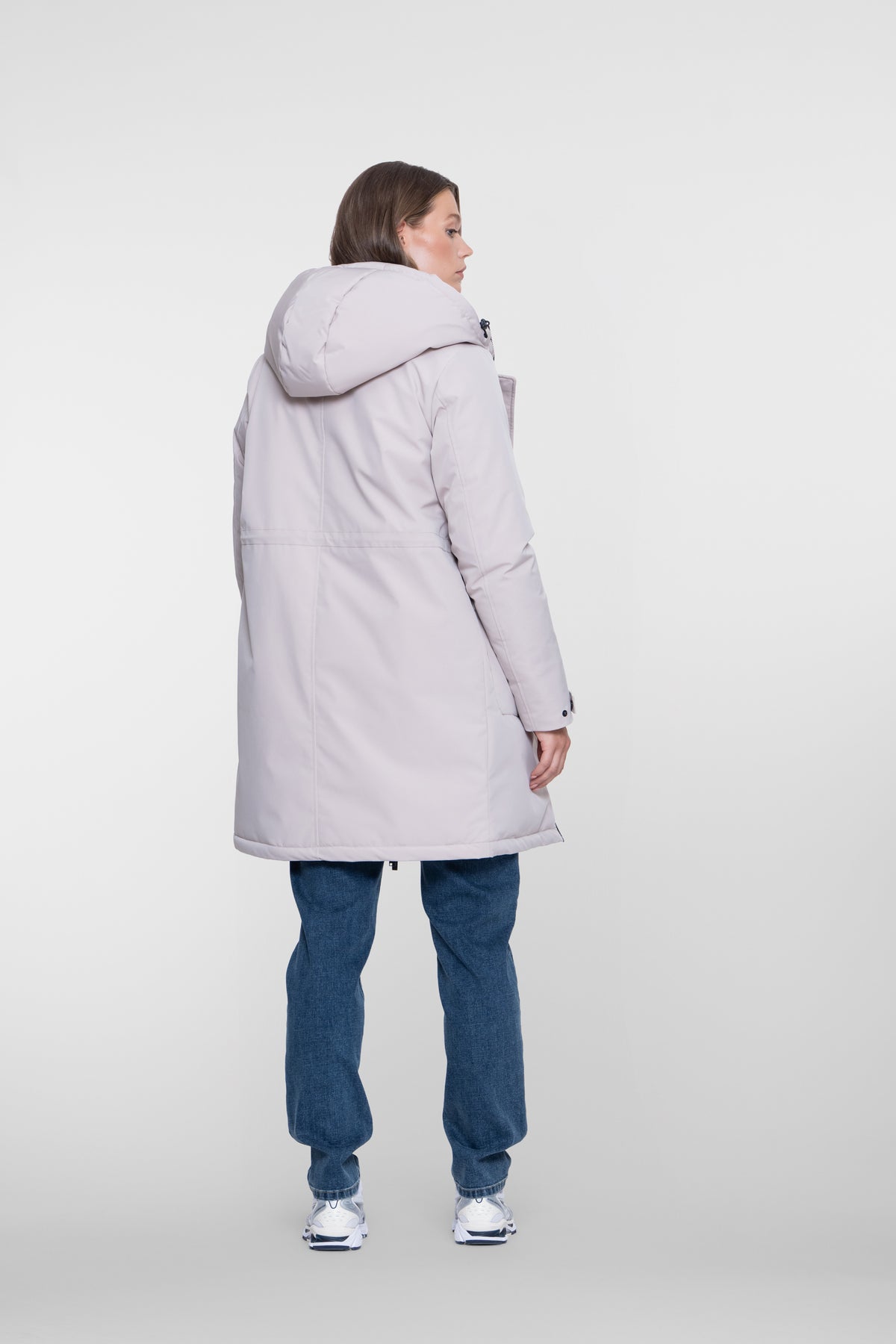 Geisha lange Steppjacke mit Teddyfutter