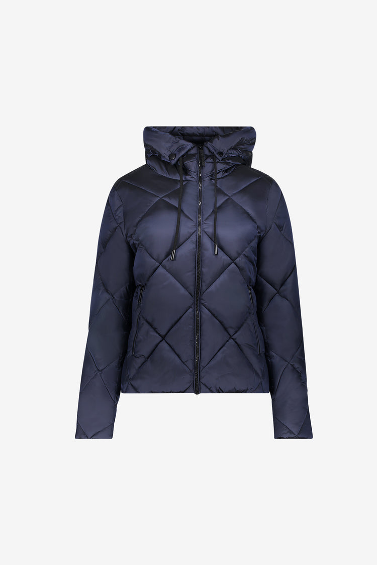 Geisha gesteppte Winterjacke mit Kapuze und Rautensteppung
