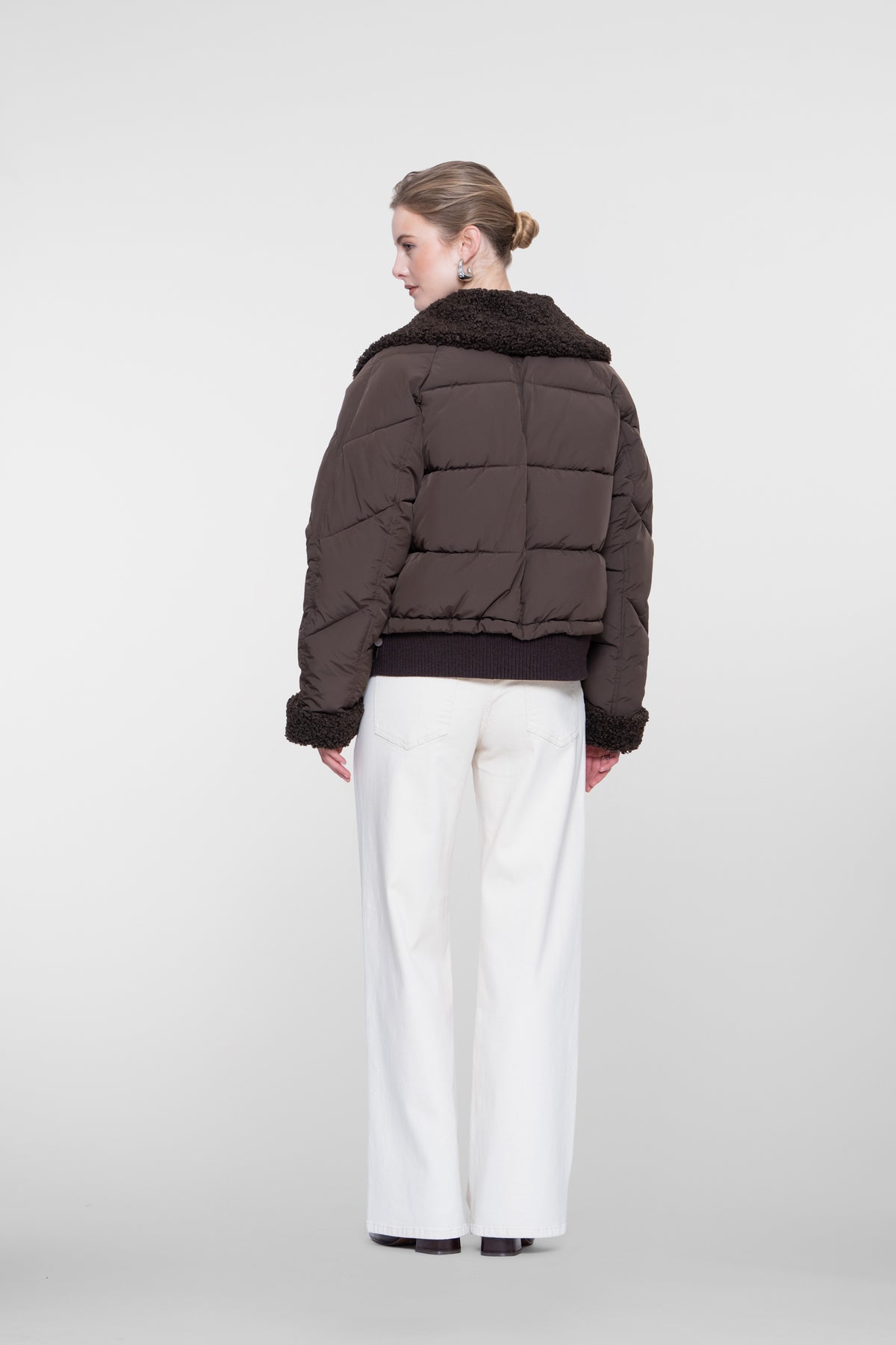 Geisha Winterjacke mit Teddykragen und Teddy-Manschetten