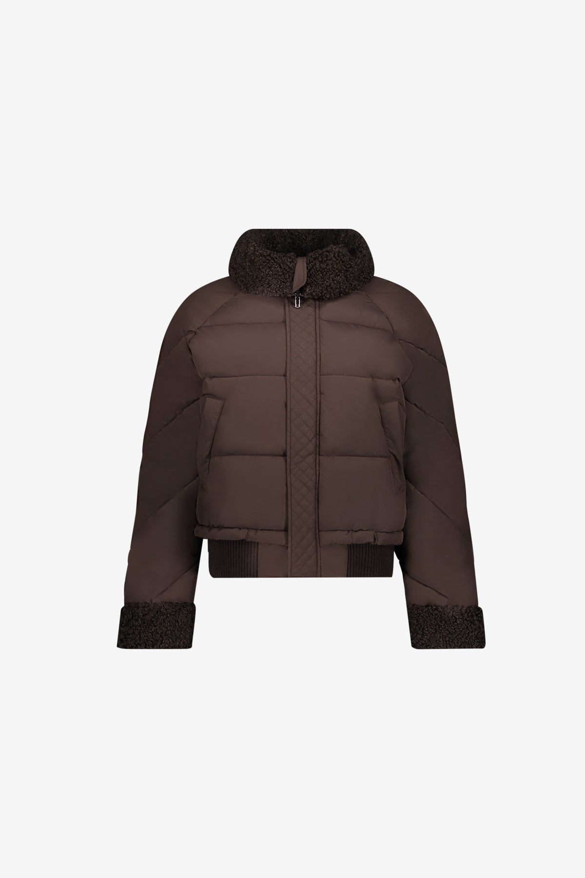 Geisha Winterjacke mit Teddykragen und Teddy-Manschetten