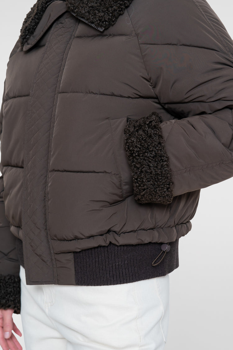 Geisha Winterjacke mit Teddykragen und Teddy-Manschetten