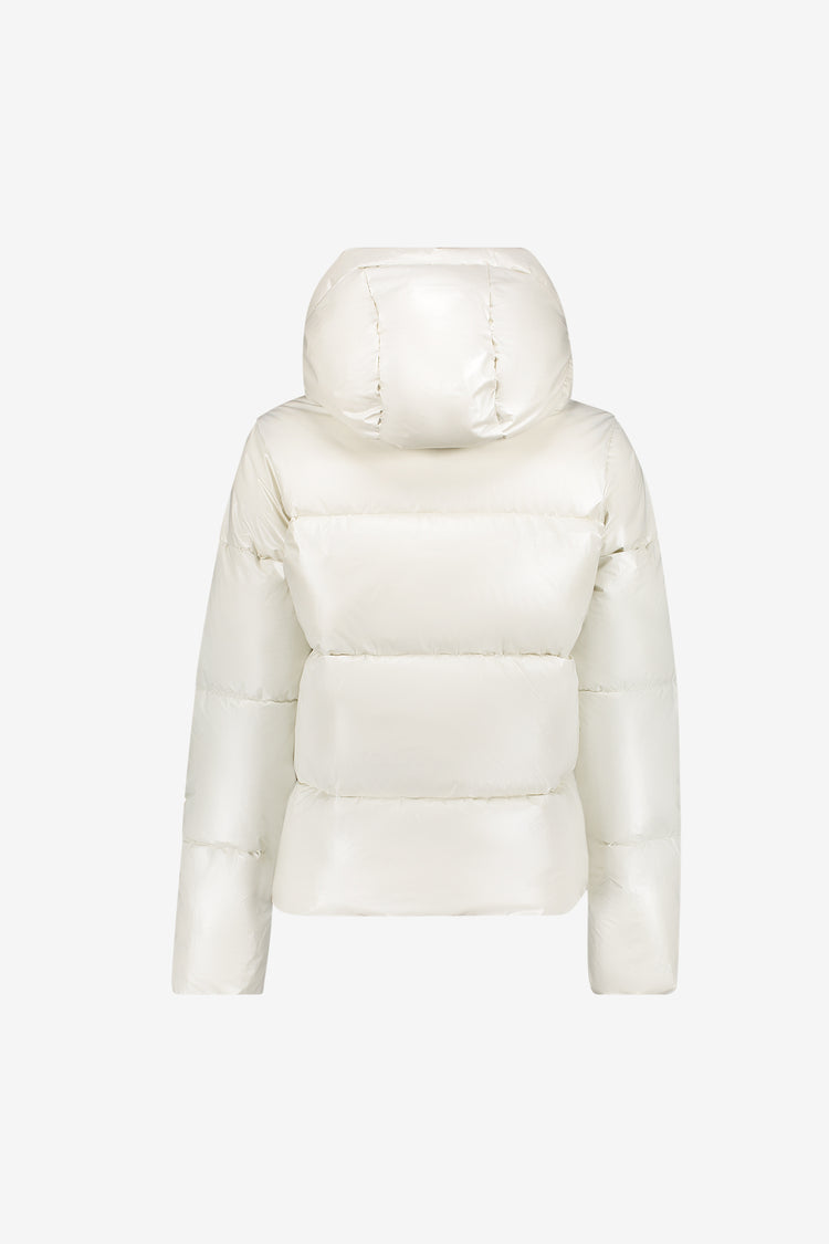 Geisha Winterjacke mit hoher Kapuze und dezentem Glanz