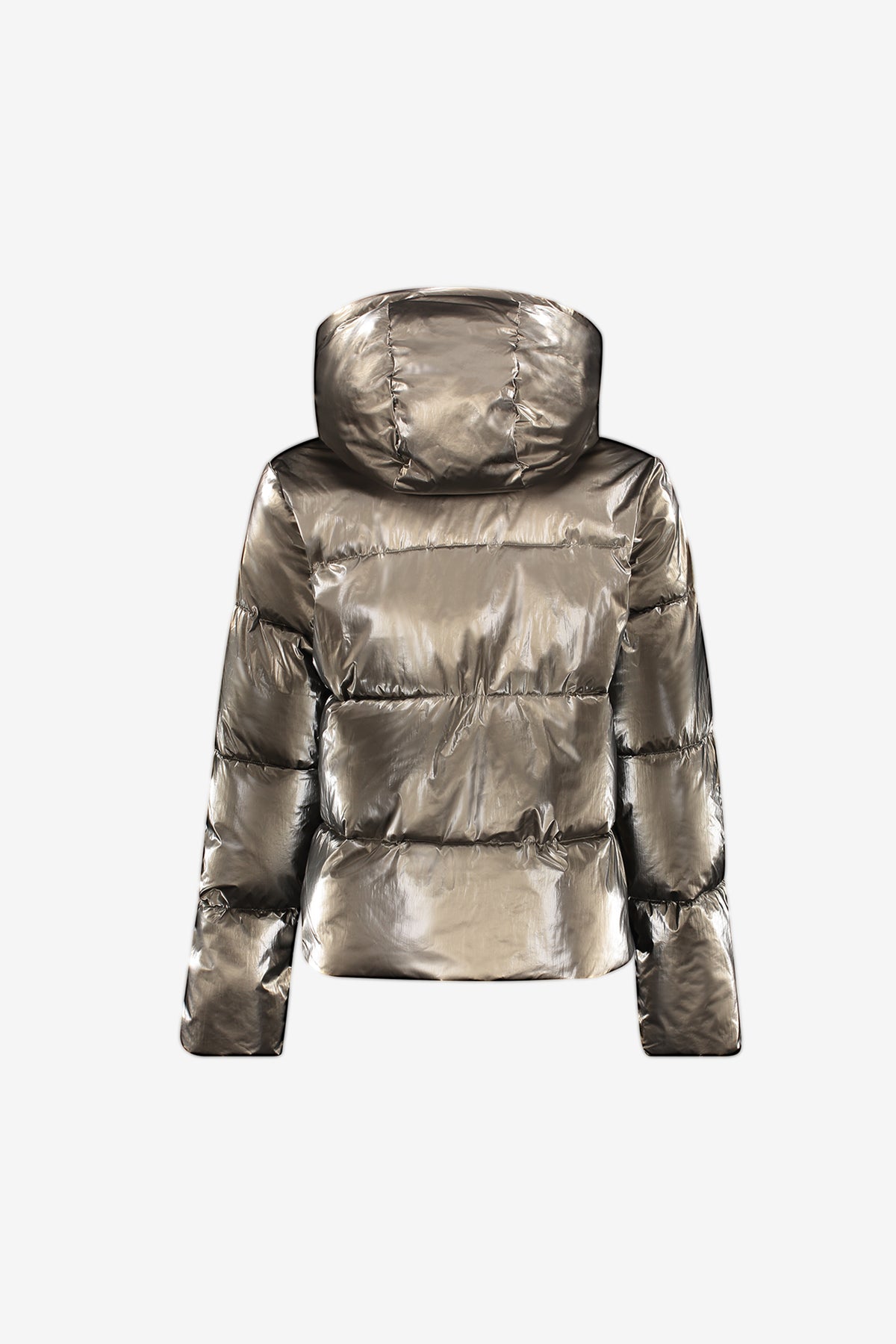 Geisha Winterjacke mit hoher Kapuze und dezentem Glanz