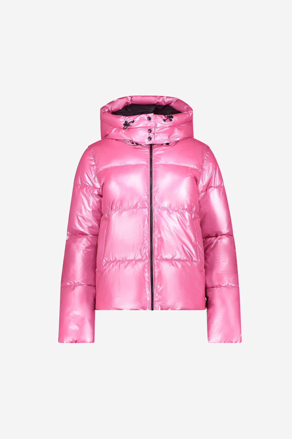 Geisha Winterjacke mit hoher Kapuze und dezentem Glanz