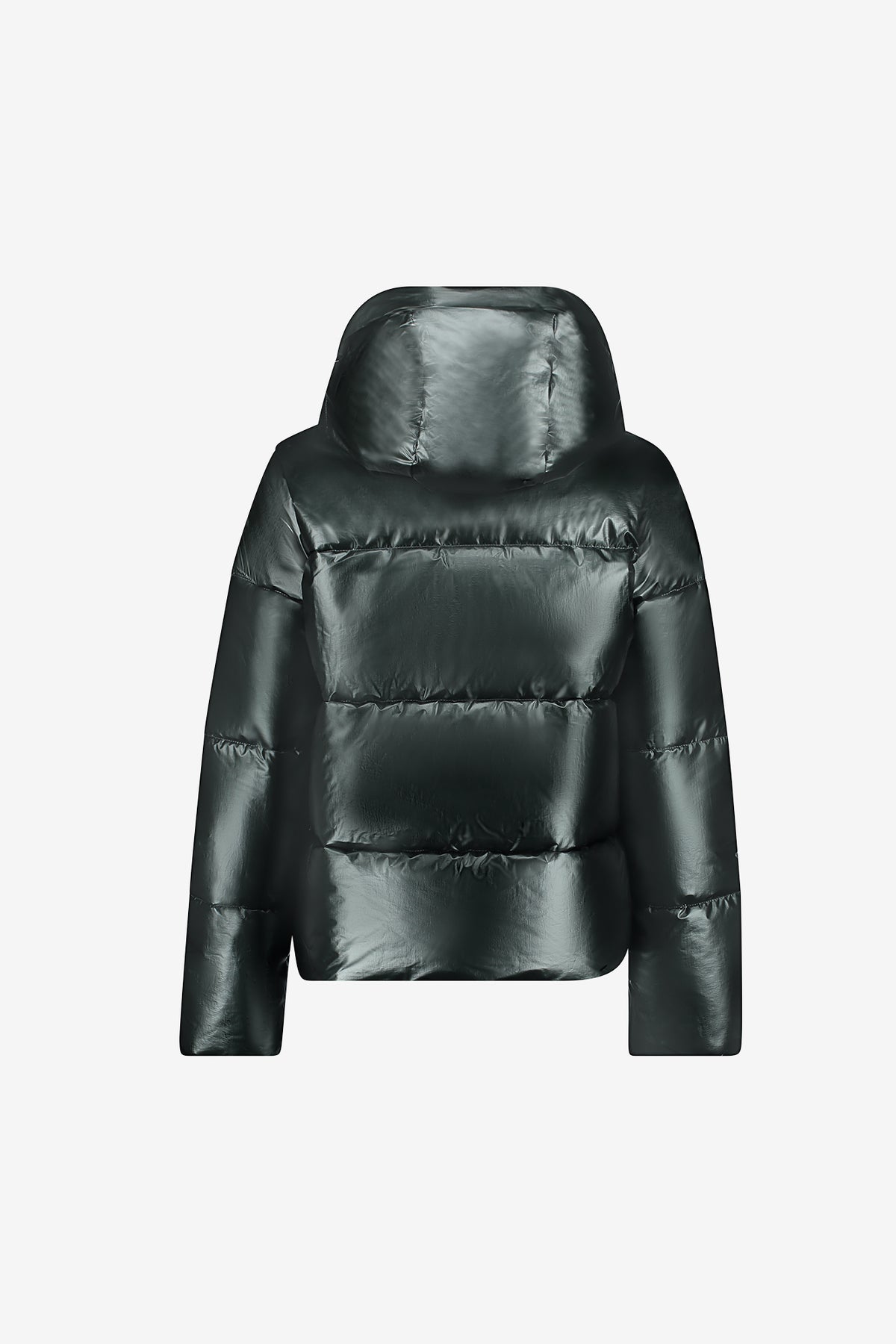 Geisha Winterjacke mit hoher Kapuze und dezentem Glanz