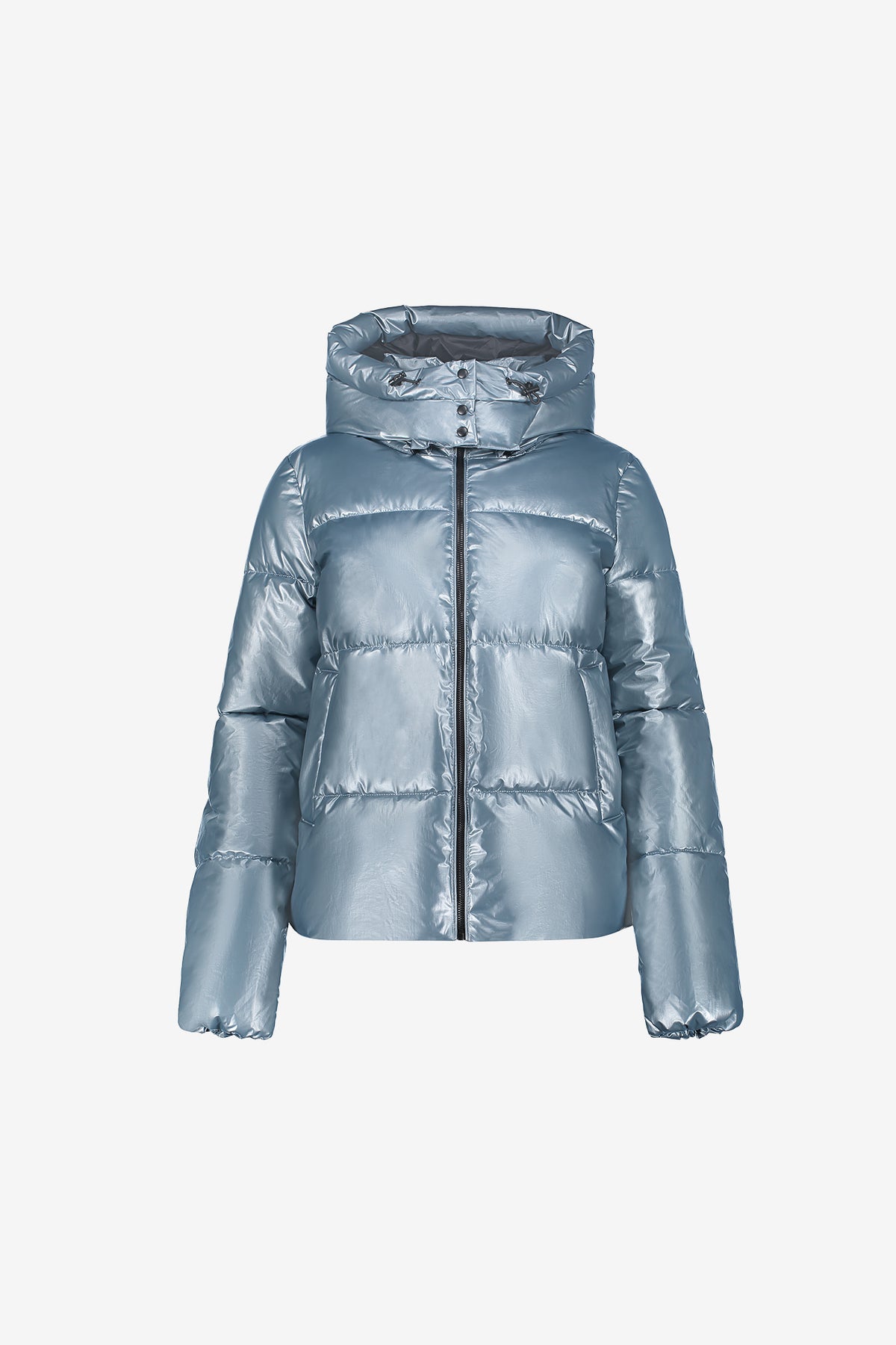 Geisha Winterjacke mit hoher Kapuze und dezentem Glanz