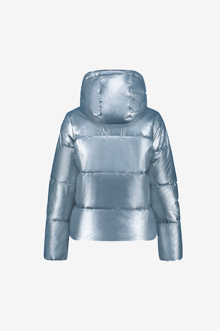 Geisha Winterjacke mit hoher Kapuze und dezentem Glanz