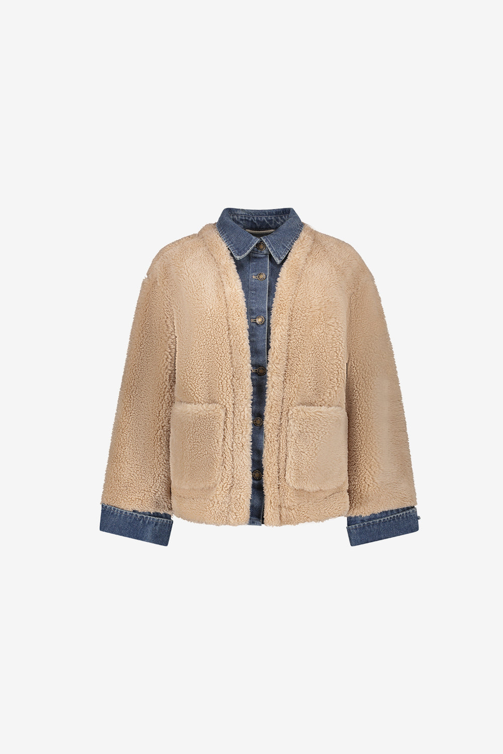 Geisha Teddyjacke mit Denim