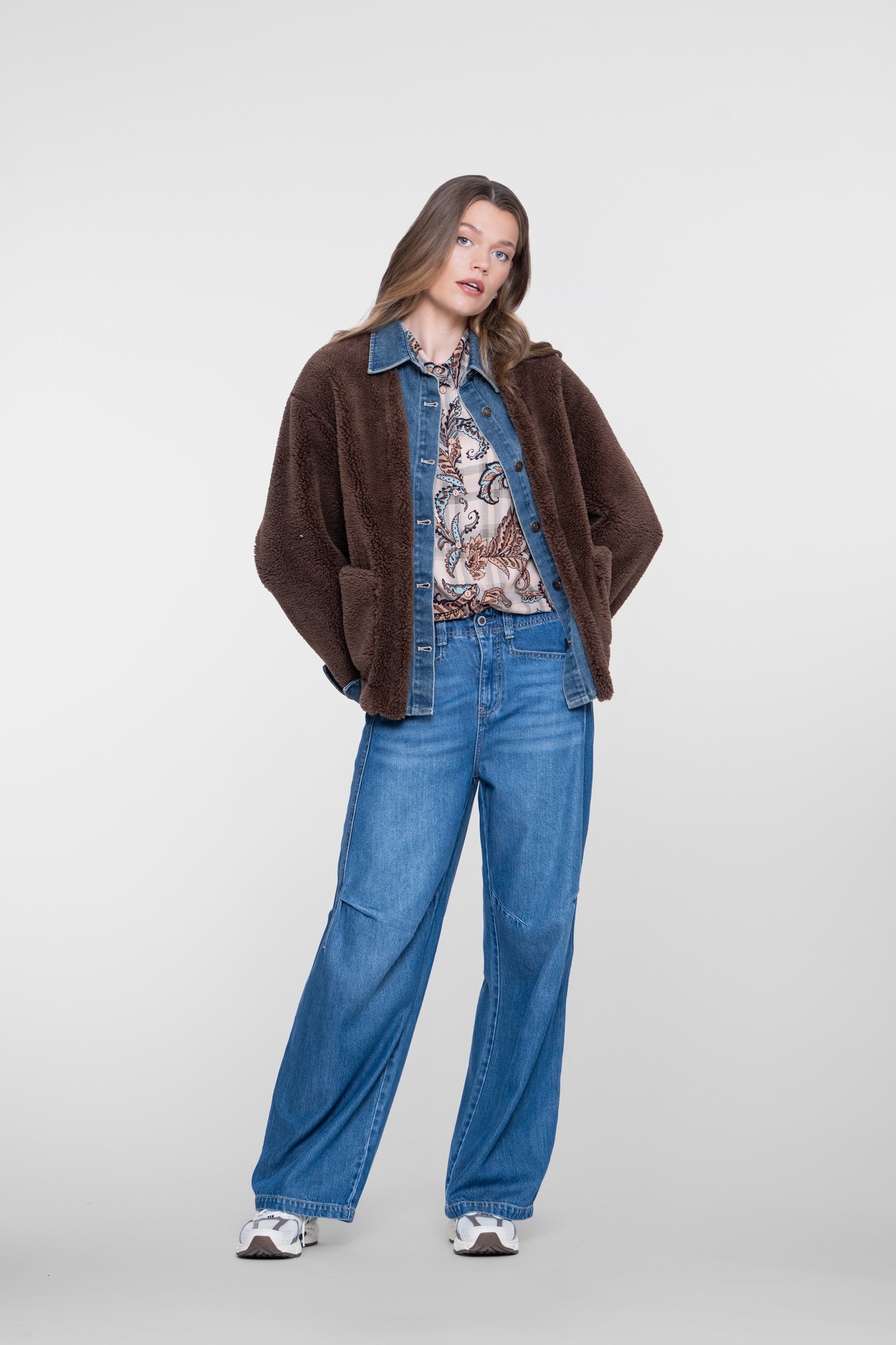 Geisha Teddyjacke mit Denim
